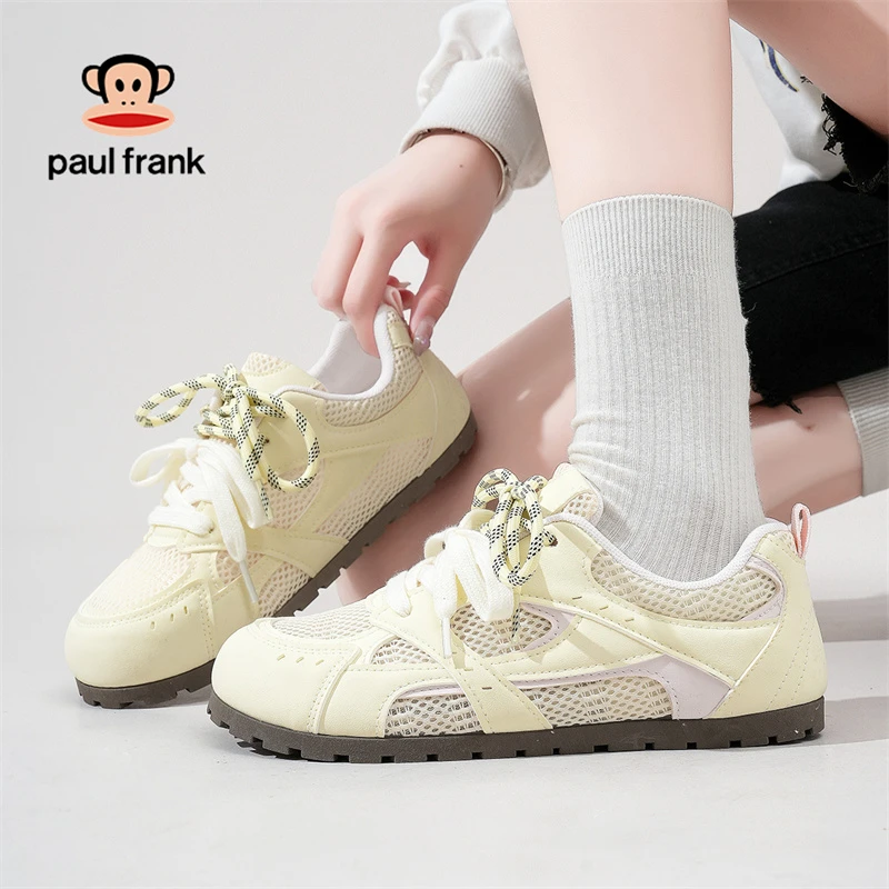 大嘴猴爆款女鞋网面鞋透气板鞋2025夏季新款百搭时尚休闲鞋德训鞋