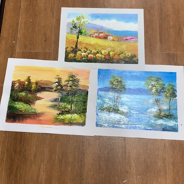 油画三幅30*40手绘油画