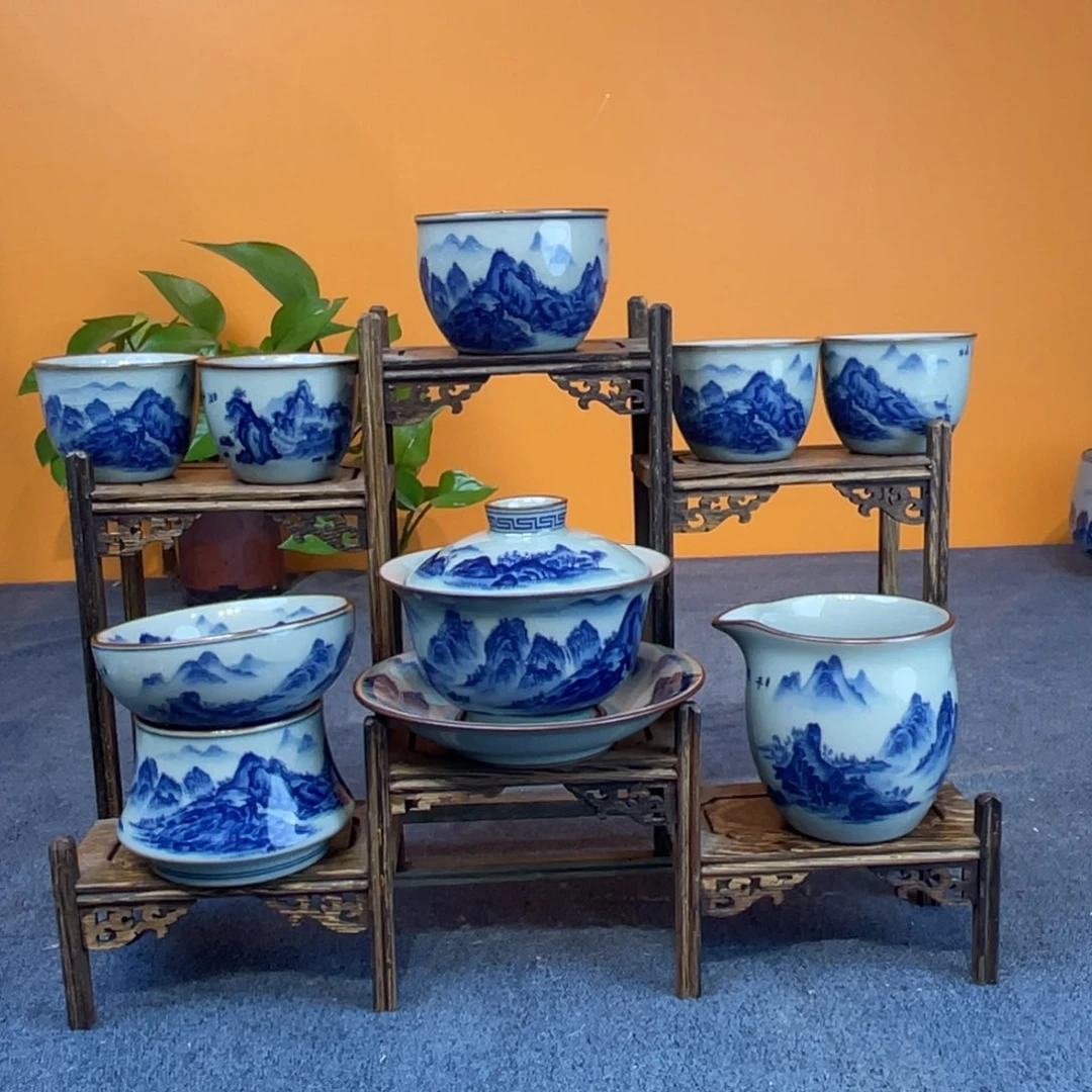 景德镇陶瓷釉下青花八件套