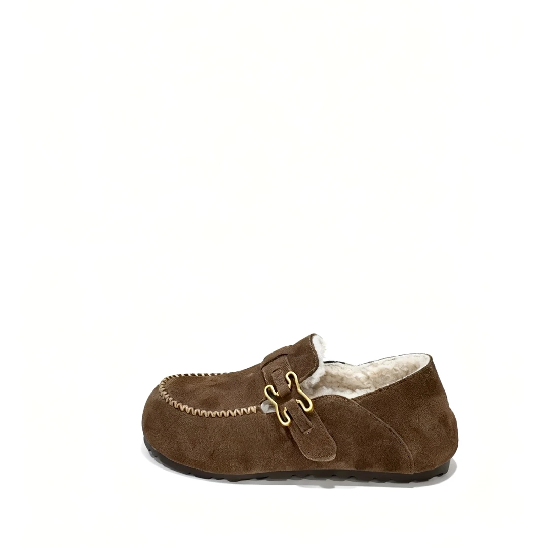 2025秋冬平底舒适全包勃肯鞋女豆豆鞋乐福单鞋