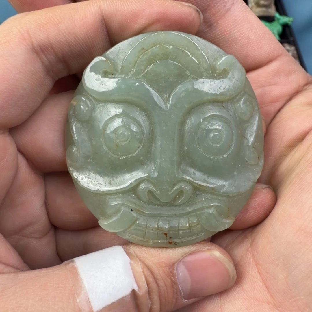 和田玉未镶嵌挂件4