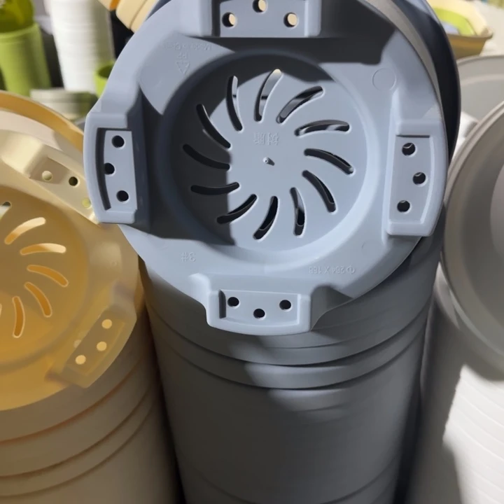 球根3号6个雾霾蓝口径26高18花盆