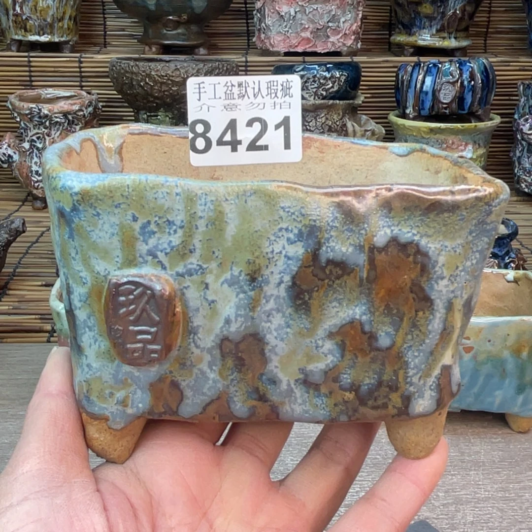 手工花盆默认瑕疵完美者勿拍