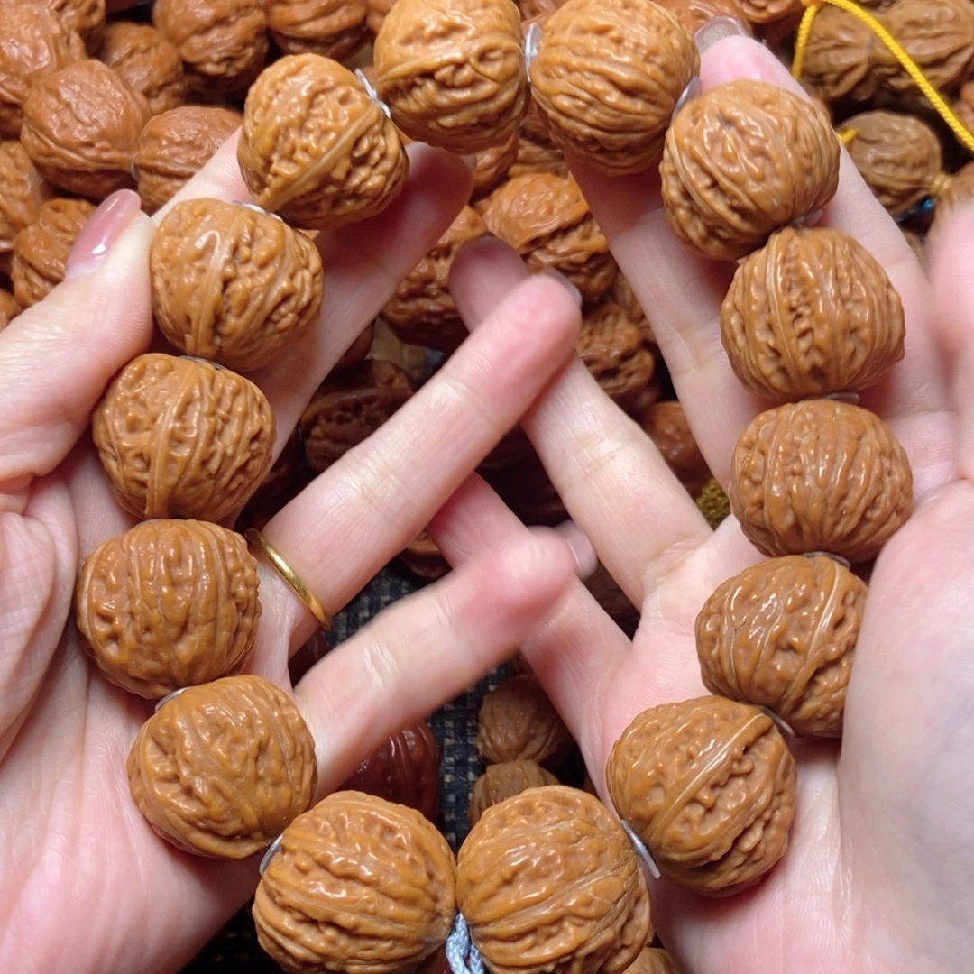 桃核吊坠方墩粗筋手串