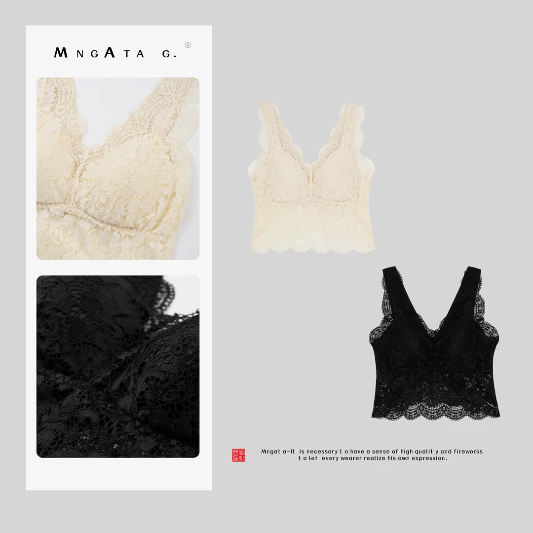 MNGATA G.宫小妍【蝴蝶美背】日常时尚百搭精致蕾丝吊带美背5023101