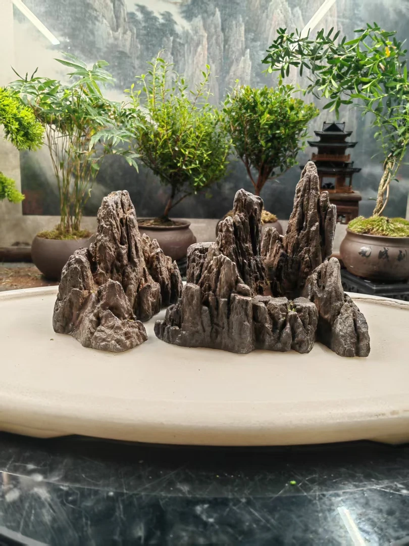 3100盆景鱼缸山石景观尺寸长*25*宽15*高15