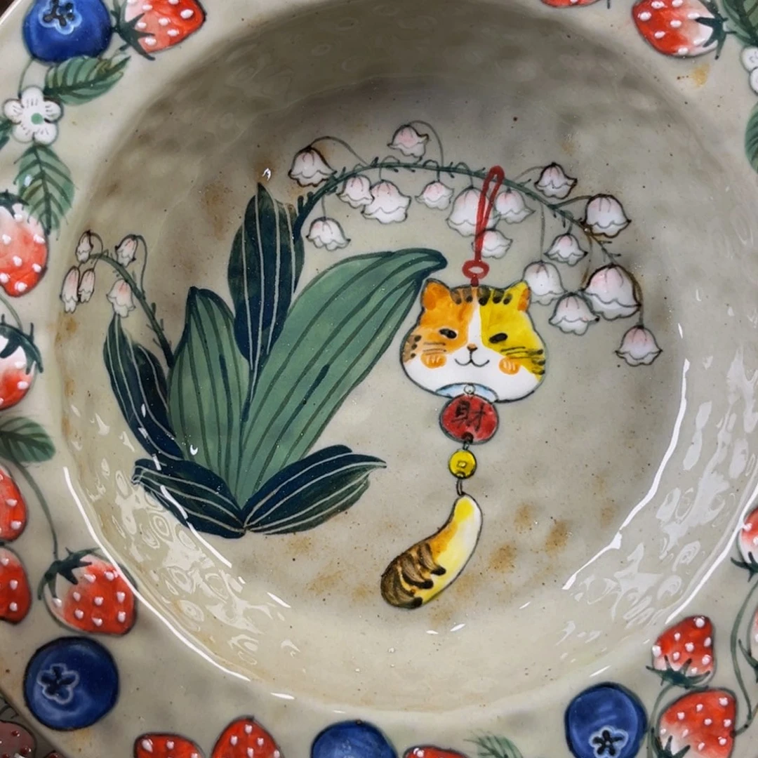 【闪购商品】摆件桃园山房釉下五彩