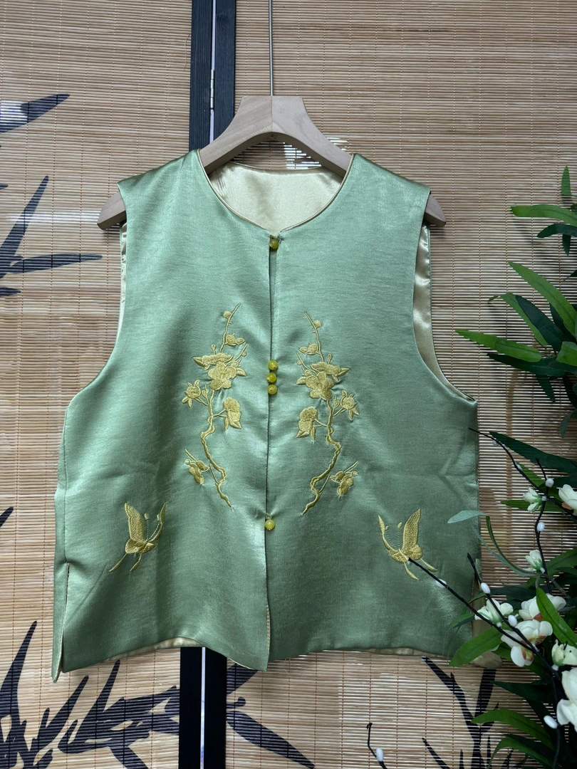 【SHANGLIU】新中式国风高级时尚百搭马甲新款（583）