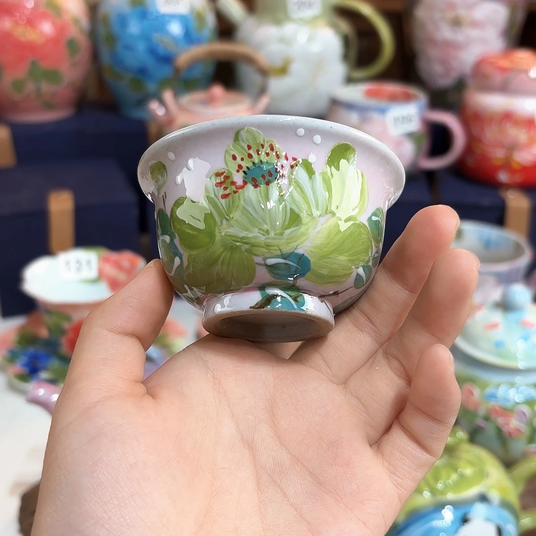 景德镇手绘高温釉下彩陶瓷茶具