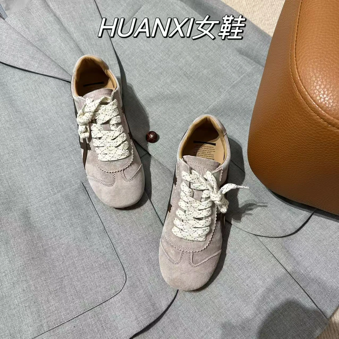 女鞋系带布鞋休闲鞋运动鞋复古百搭高级色