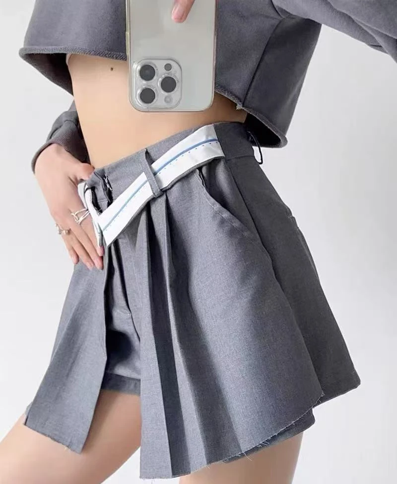 【意法-潮搭T•N】nn3542-时尚女装设计感裤裙夏季宽松休闲ins