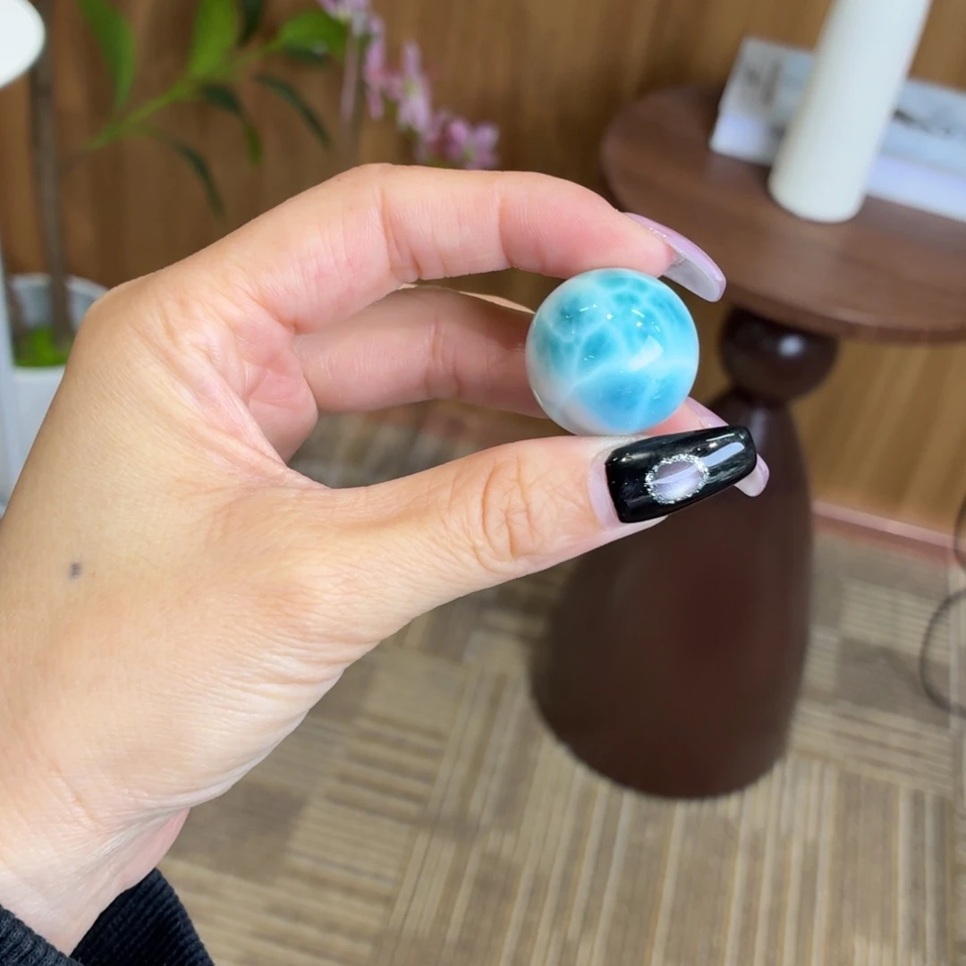 针钠钙石（海纹石）未镶嵌吊坠(不含链)海纹石单珠23.7g