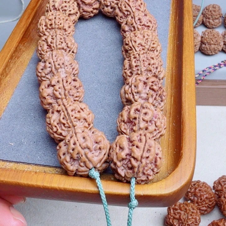 金刚菩提手串原生态梁区雪山铁籽五星双龙订制