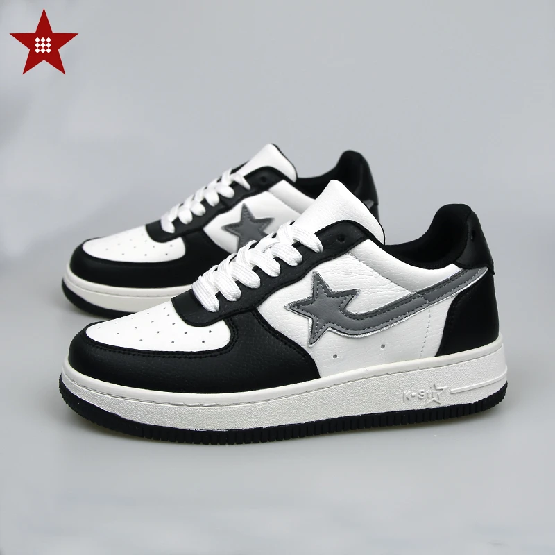 板鞋休闲板鞋系带青年黑白男士厚底滑板鞋男子休闲男款百搭内增高