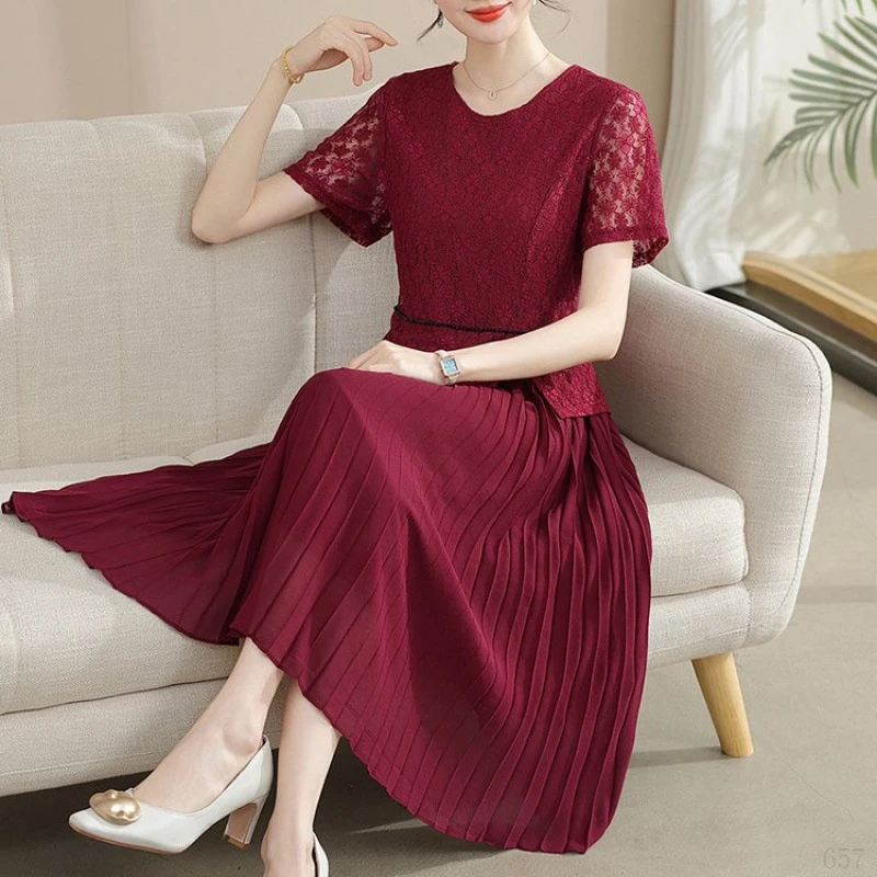 雅韵喜婆婆婚宴装连衣裙洋气中老年女妈妈装夏装喜服结婚礼服气质