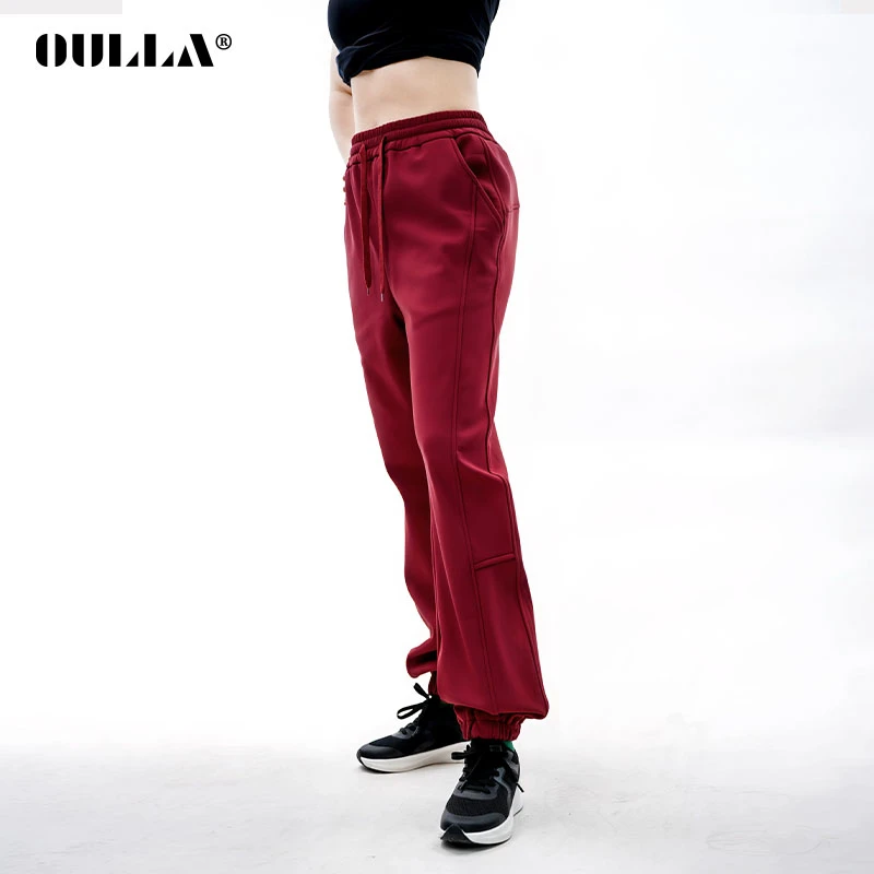 OULLA【官方】秋冬户外防泼水加绒束脚裤运动休闲EM3836
