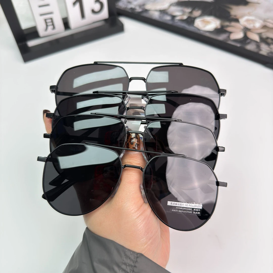 新款男士偏光不锈钢太阳镜