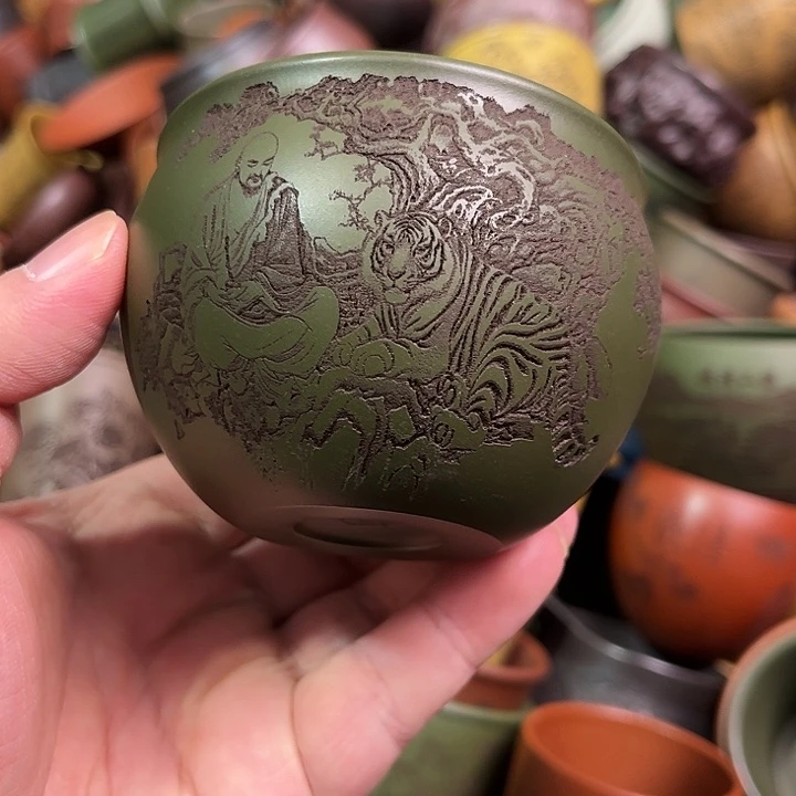 紫砂茶杯全手工紫砂主人杯