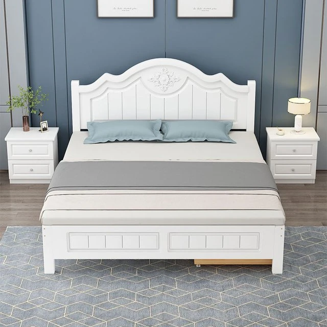 佛山加厚实木床简约现代1.8家用主卧双人床1.5经济型出租房1.2米