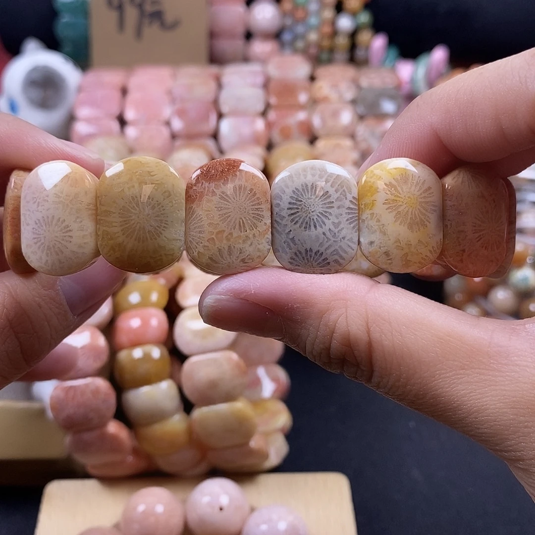 硅化珊瑚（珊瑚玉）未镶嵌手牌 上新25