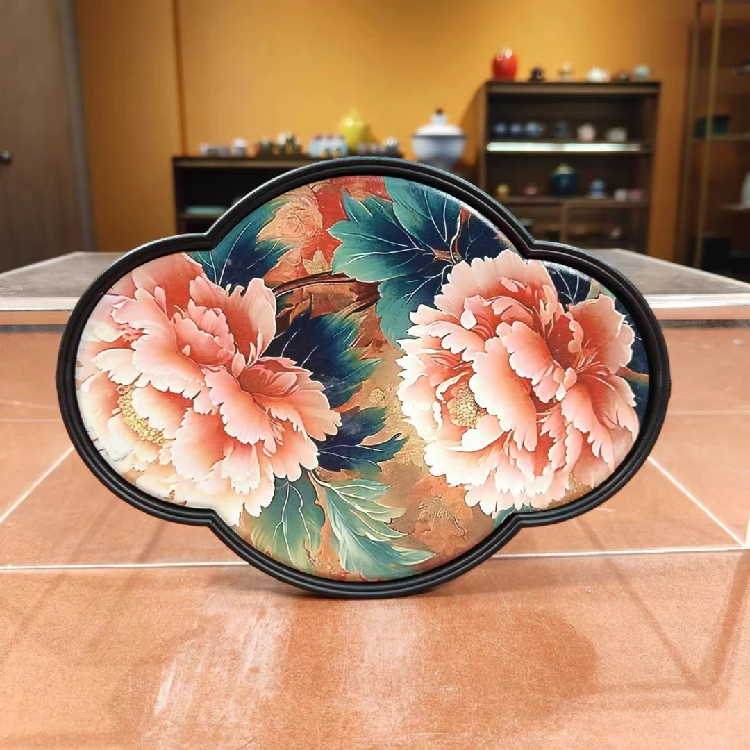 陶子茶具 牡丹海棠吸水繁花似锦茶盘干泡盘-5218（直播专享）