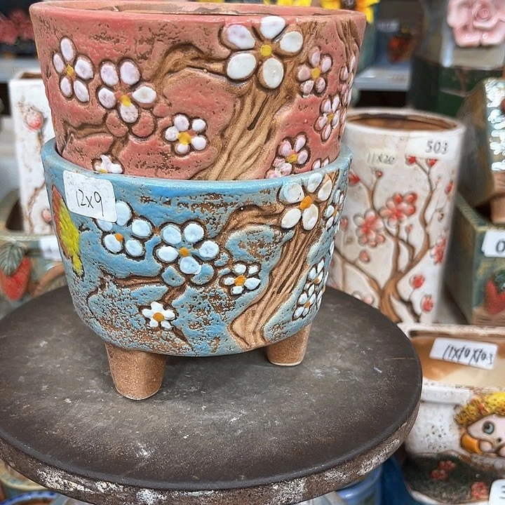 紫砂花盆粗陶材质多肉花盆