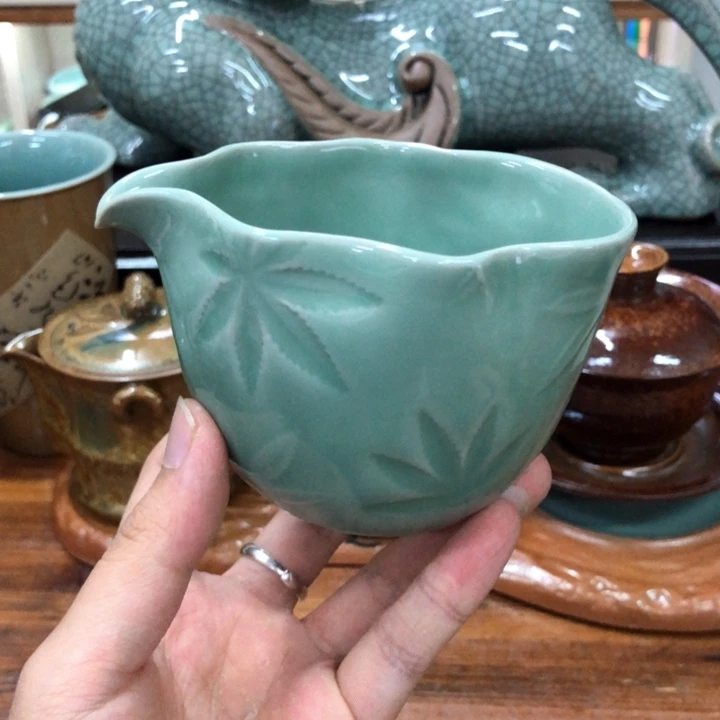 龙泉青瓷茶具微瑕8559