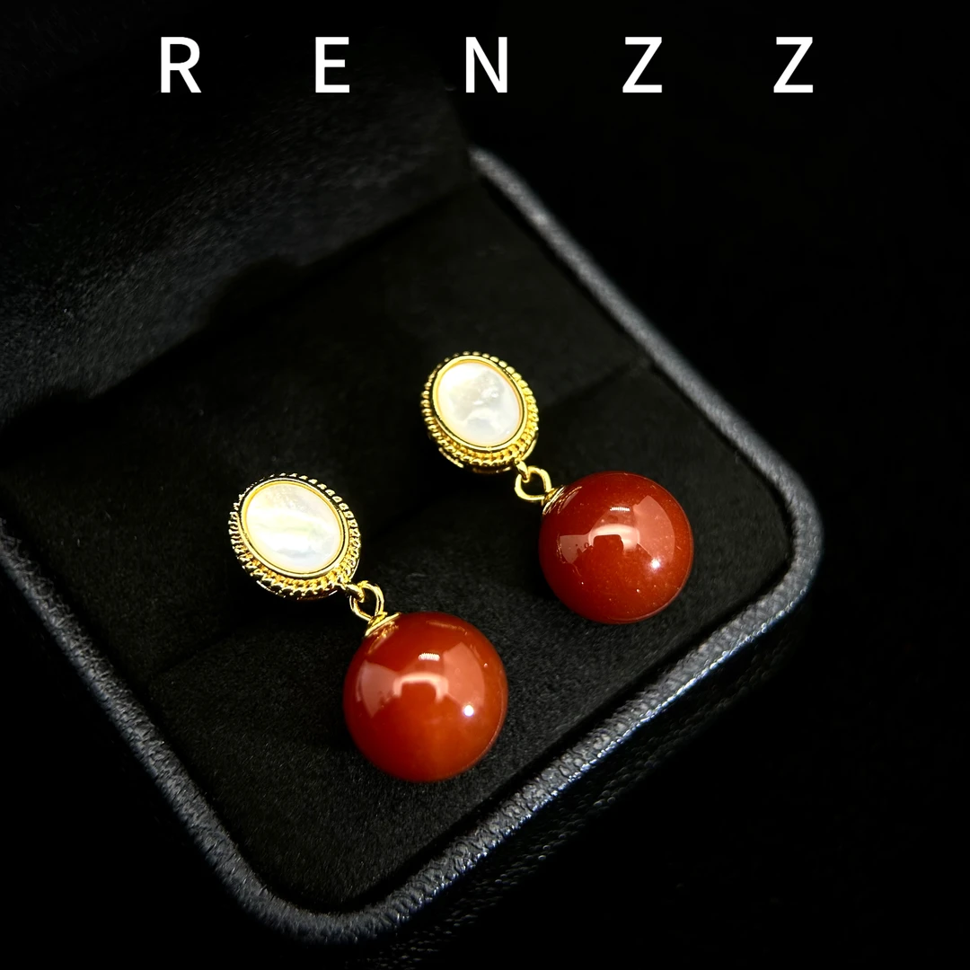 7823红色流苏耳钉