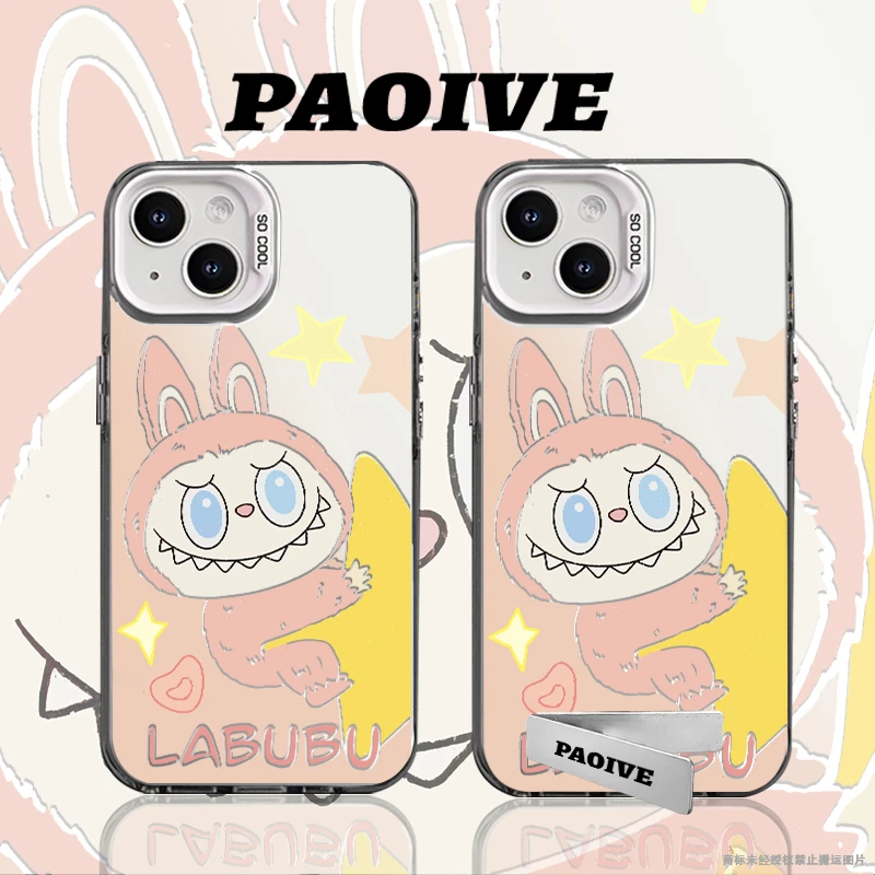 拉布布创意适用苹果华为vivoiPhone小米三星防摔彩银手机壳