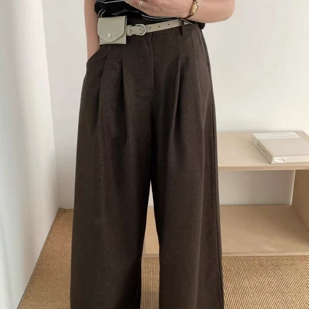 10103高腰显瘦简约百搭阔腿裤B207