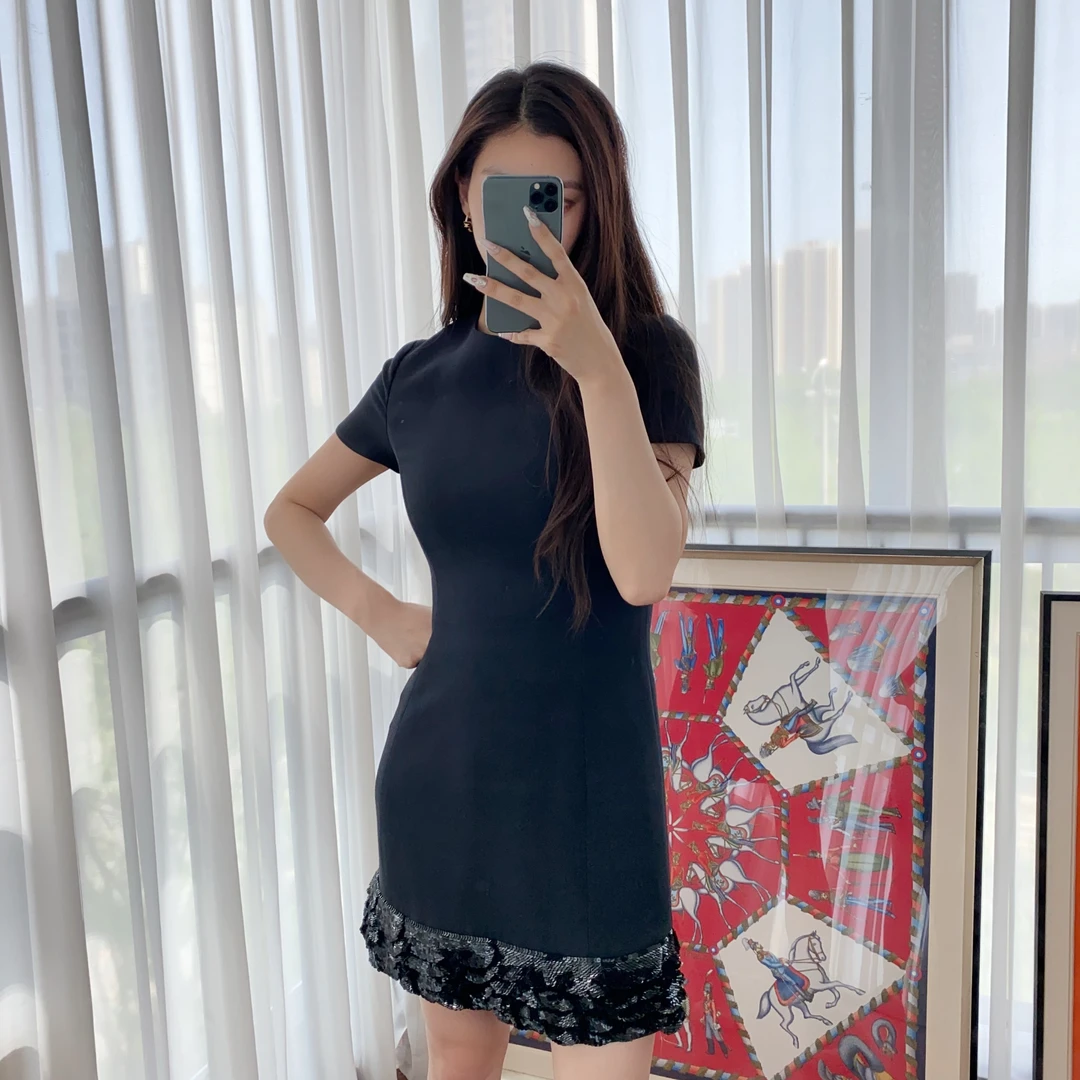 95新 DIOR/迪奥 连衣裙34码藏蓝色/250417JCHHF17