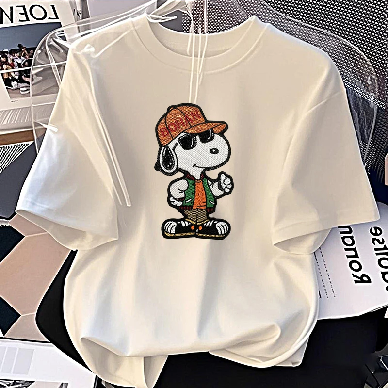 【6-3最新】2025纯棉男女同款纯棉T恤短袖t恤男女夏季ins潮宽松印花