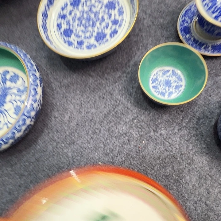 梅***詞8888888888823青花法郎茶洗。。