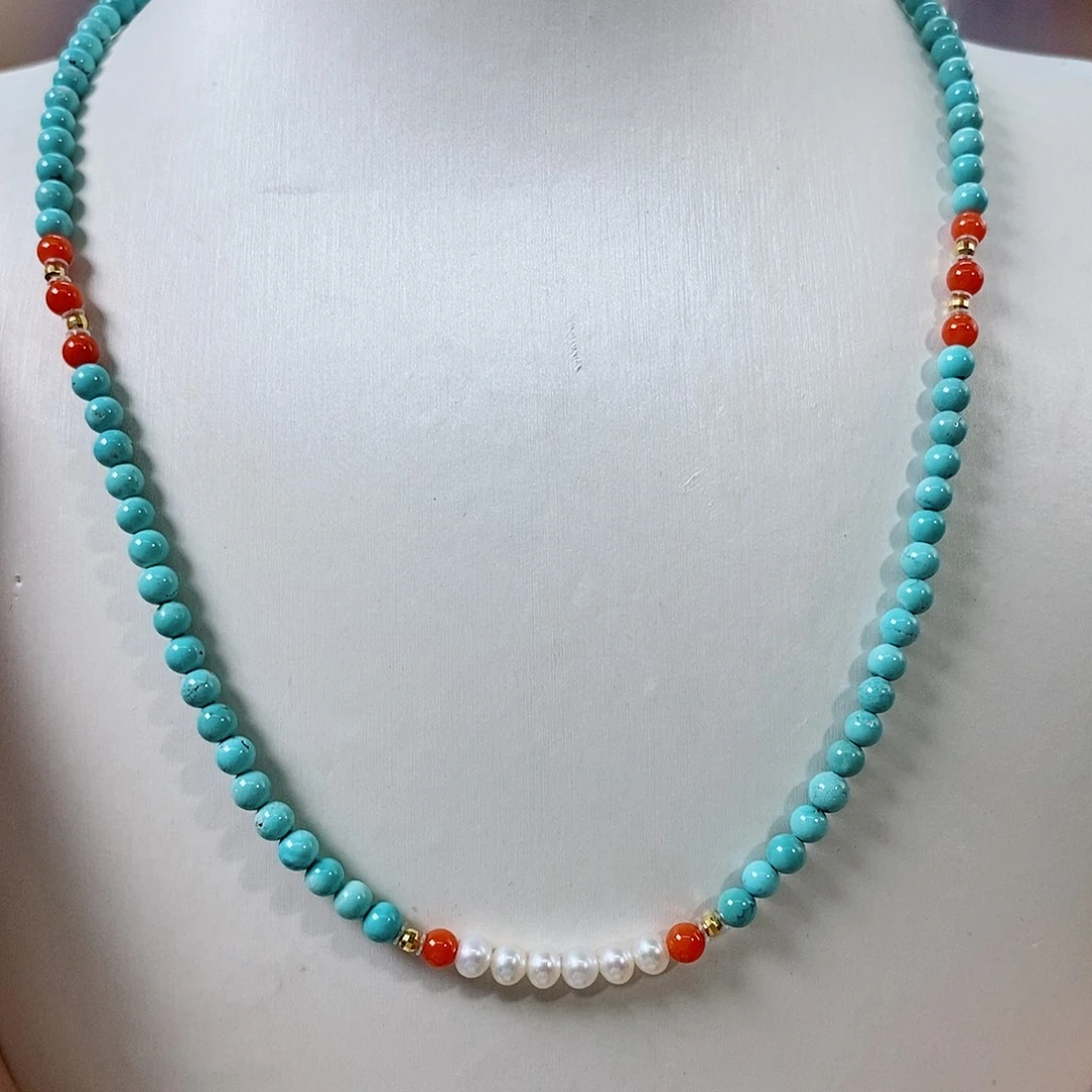 绿松石18K金镶嵌珠宝奇石