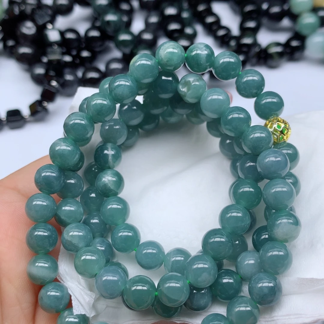 翡翠未镶嵌颈饰手串