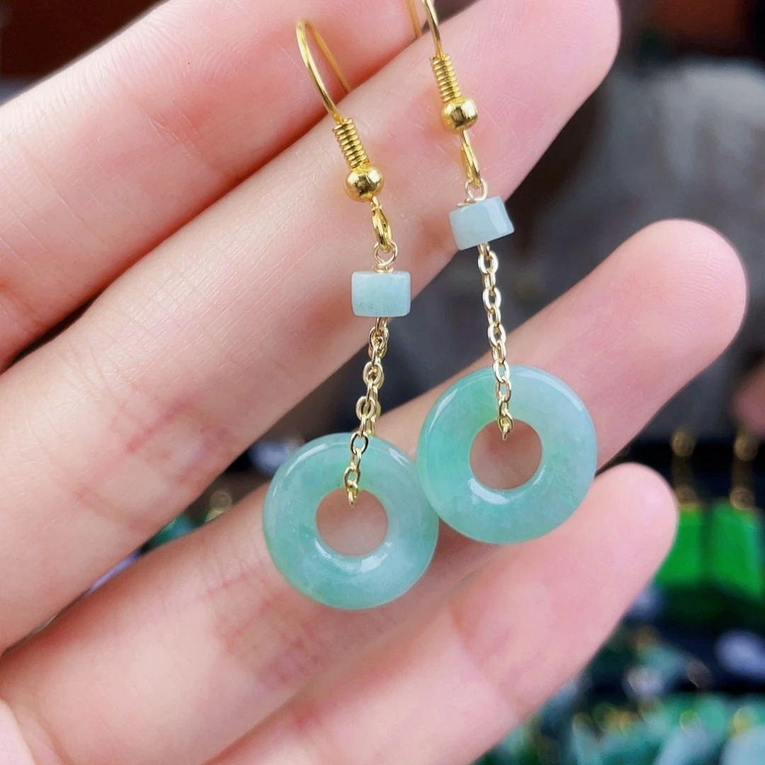 翡翠未镶嵌耳饰饰品