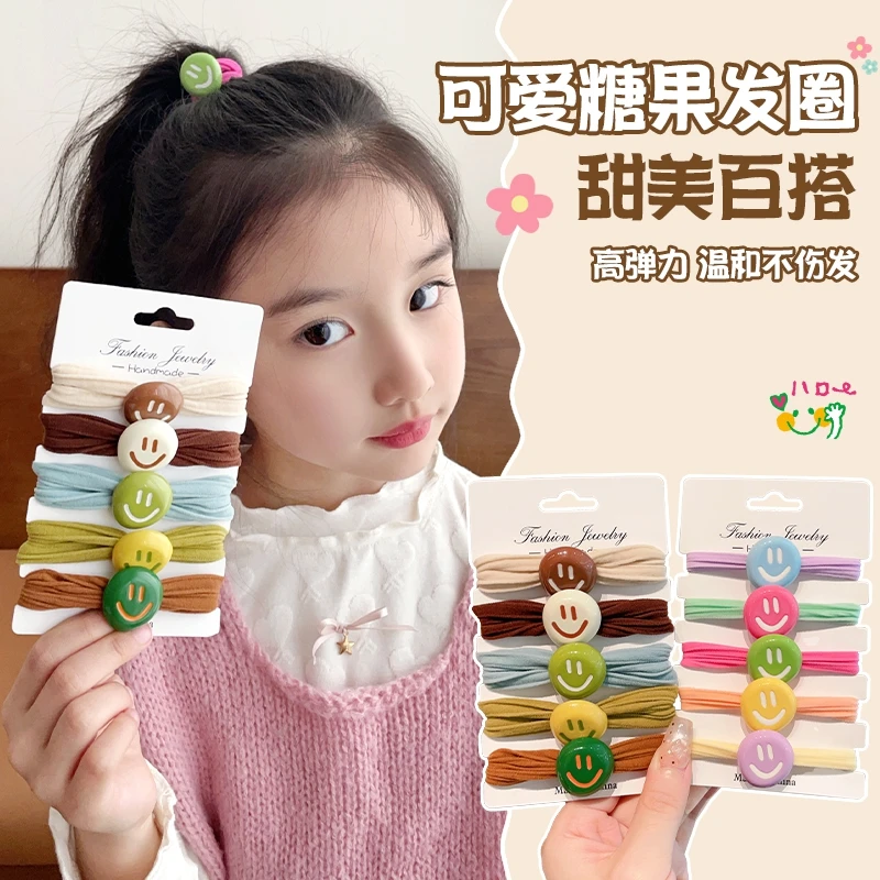 发绳儿童女高弹力糖果色2025新款发圈不伤发高马尾耐用宝宝橡皮筋