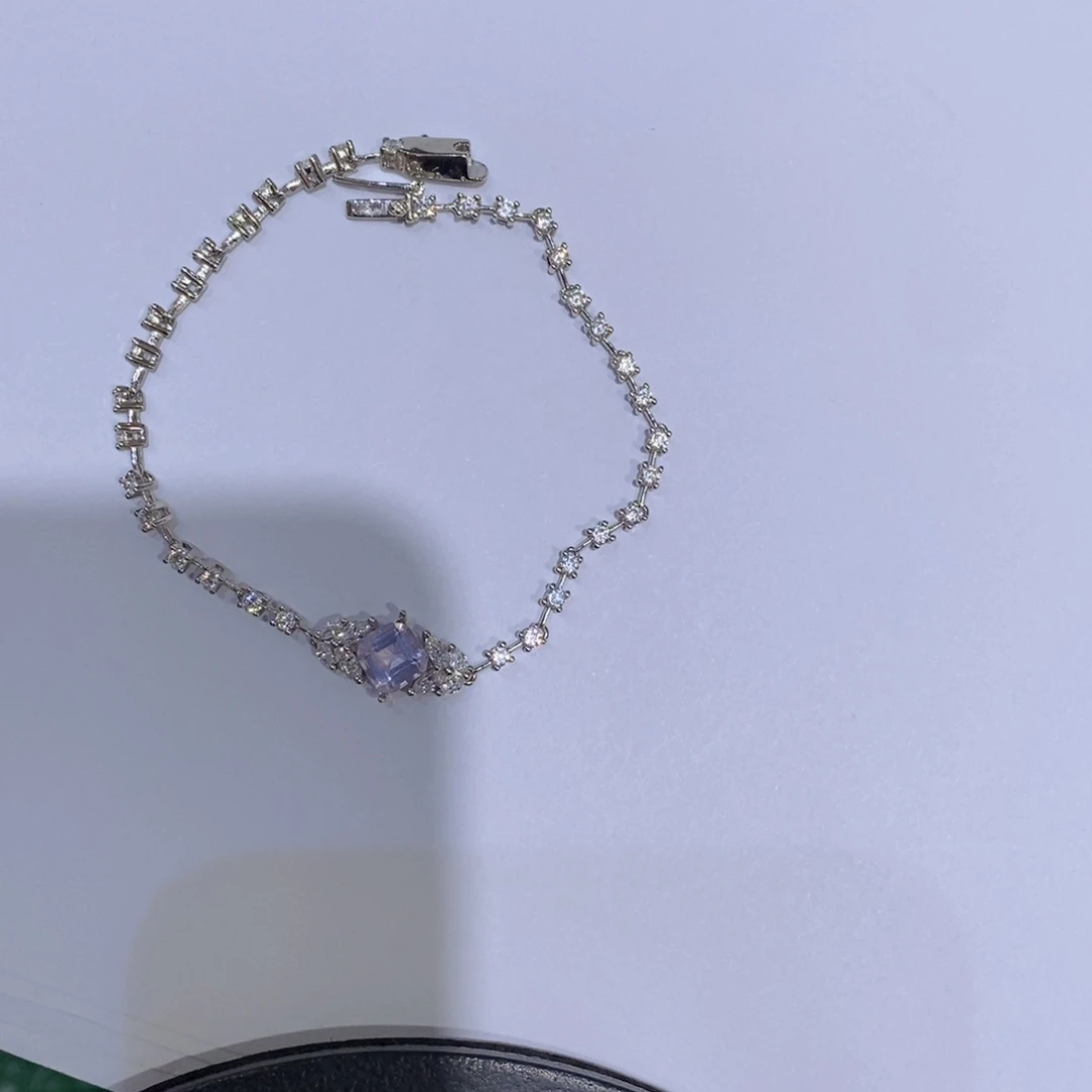 猫***宁紫晶手链银S925镶嵌