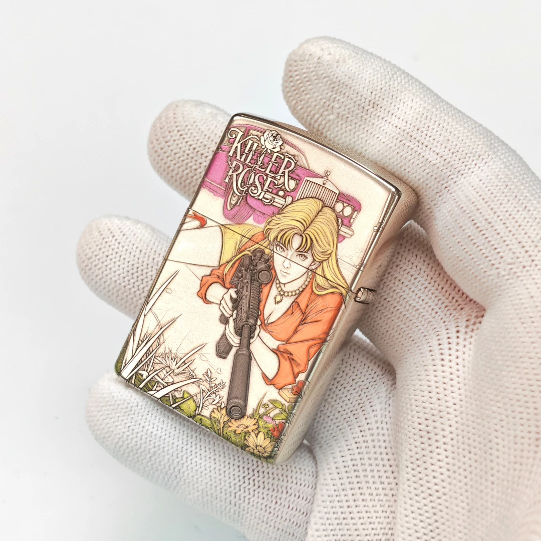 【玫瑰杀手】3D浮雕真空电镀 DIY打火机 创意打火机