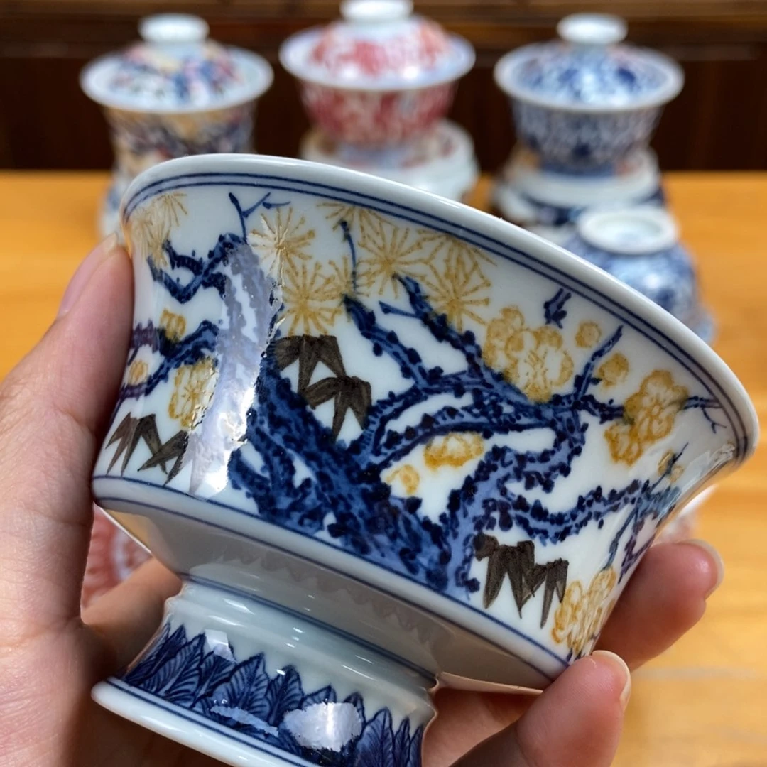 手绘现代茶具非古董