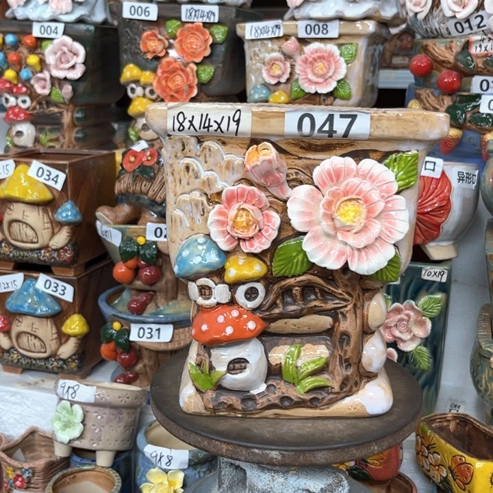 紫砂花盆粗陶材质多肉花盆