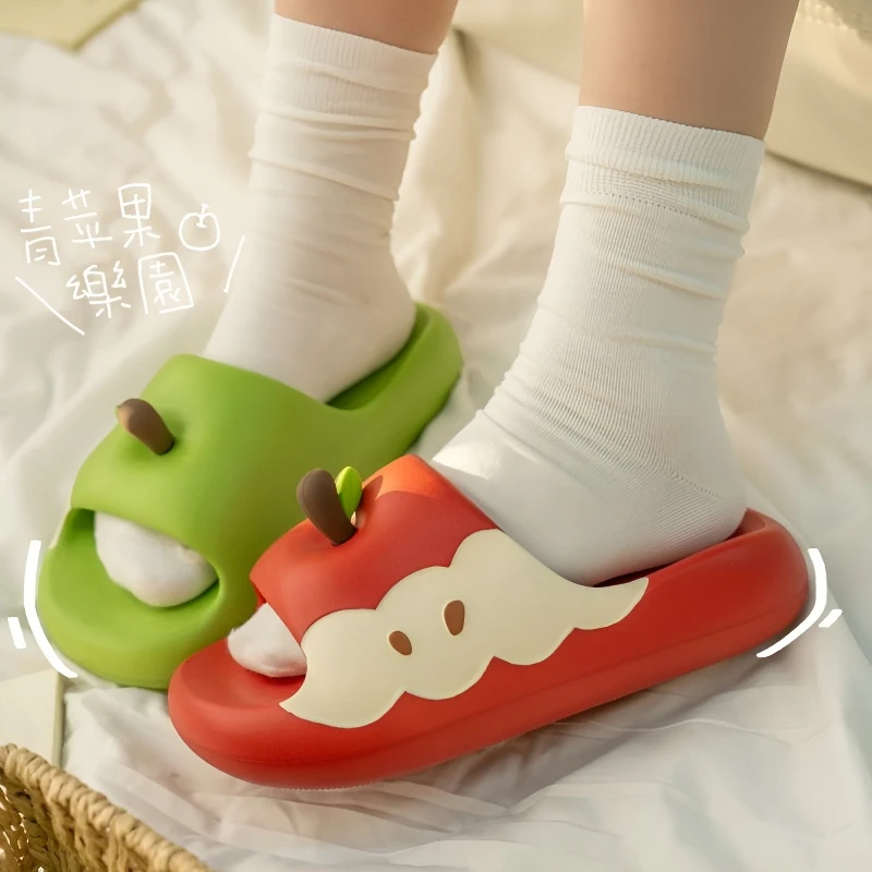 网红卡通苹果拖鞋女夏季鸳鸯家居洗澡防滑可爱女款凉拖JY