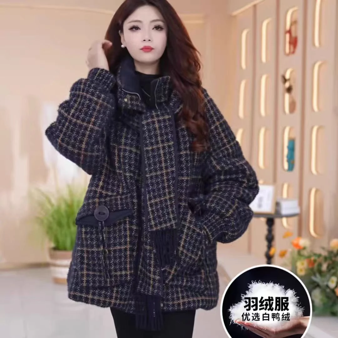 【羽绒服】冬季白鸭绒羽绒服百搭新款时尚气质休闲保暖外套女冬款