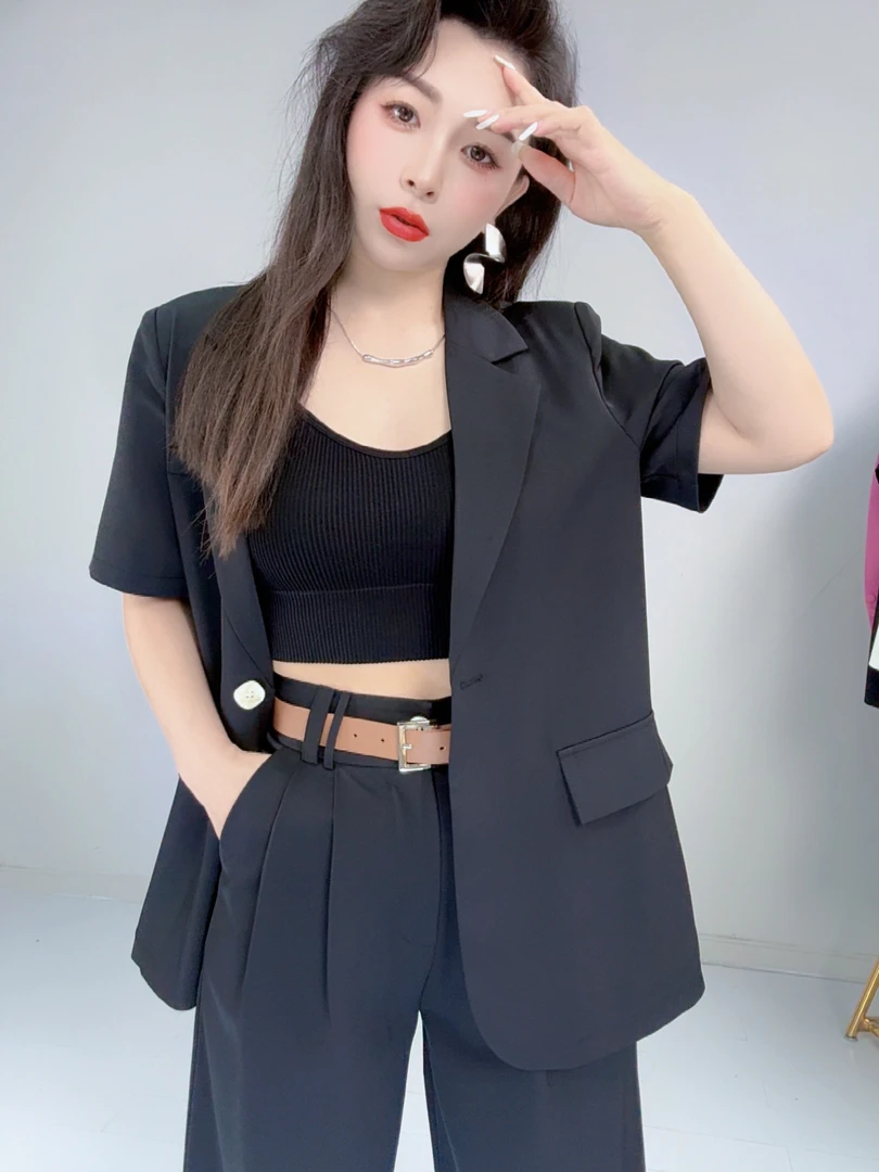 B33【送裤子+腰带】轻奢休闲小性感西服夏季时尚显瘦气质