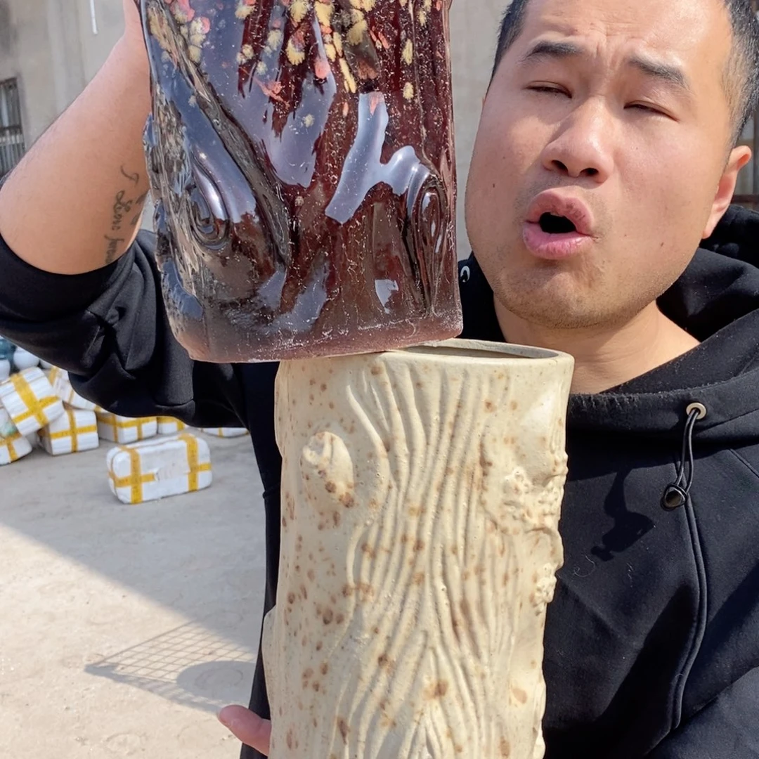 红陶杨杨花盆0205-1033