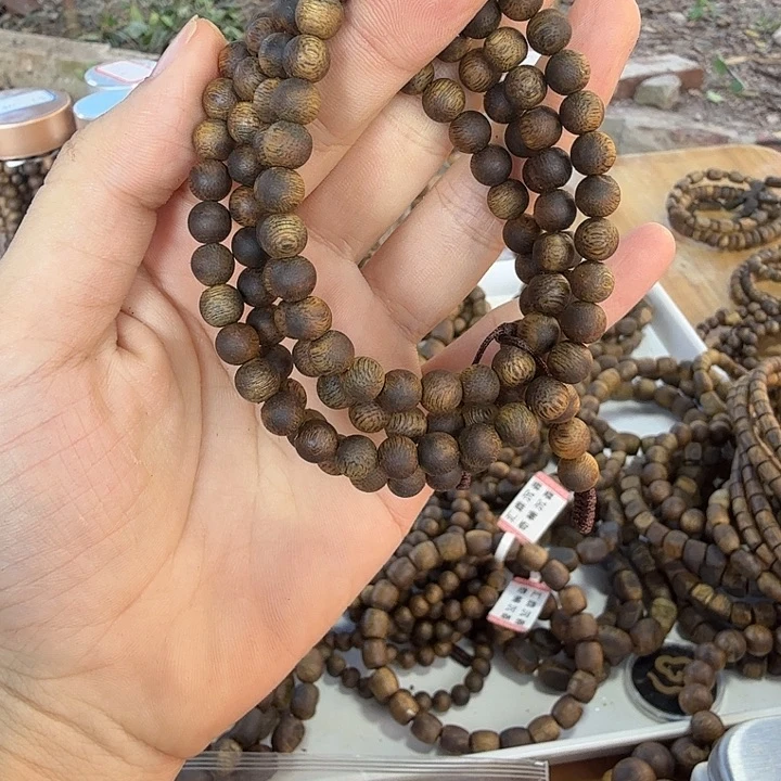 泗***木沉香沉香碎屑奇楠沉香透顶绿卡6多圈16克+沉水浮