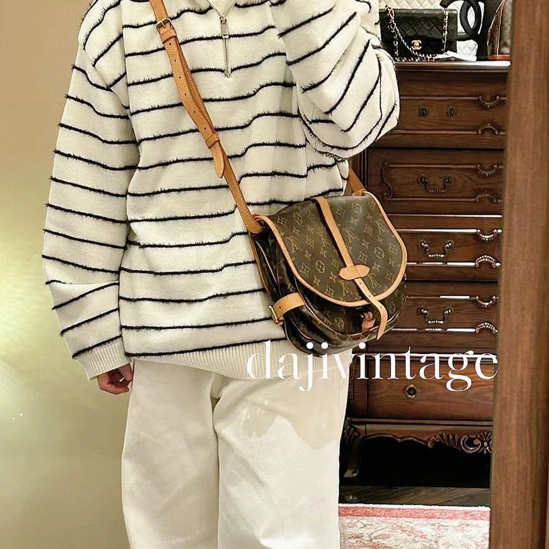 95新 LouisVuitton/路易威登 大吉中古/Lv老花双子星小号斜挎包