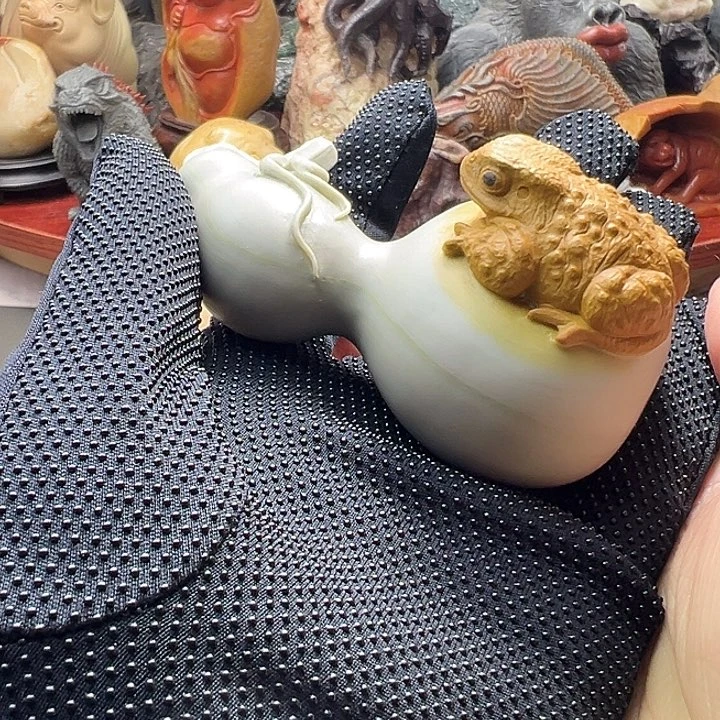 东北石松花石摆件