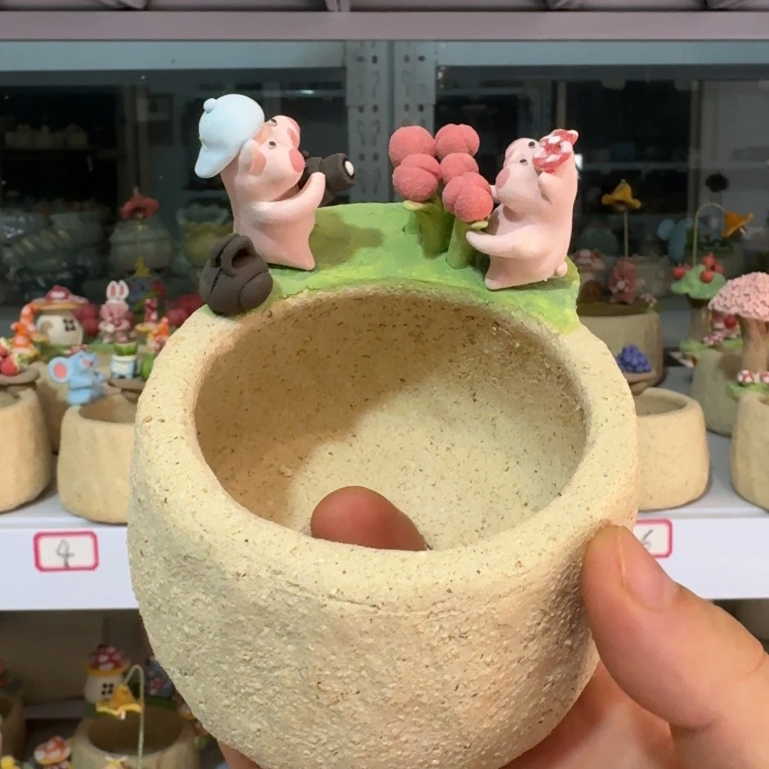 厂家直销手工花盆摆件
