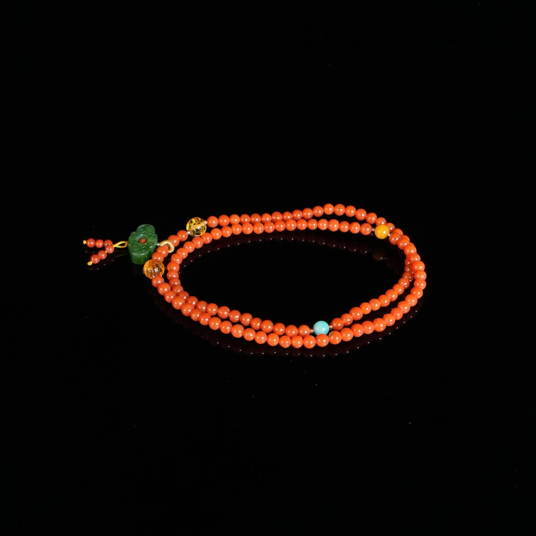 M2609 南红玛瑙珠链 17.91g